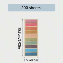1400/1000/200 unidades, Etiquetas adhesivas, Marcadores de número de página, Notas adhesivas, Coloridos marcadores de libros transparentes y reutilizables, Hermosas etiquetas de índice con cinta, Notas adhesivas índice de colores retro europeos y americanos de PET transparente, Útiles escolares, Vuelta al cole - Multicolor - Ver 5