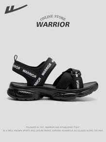 WARRIOR 1 双 2025 新款黑色女式运动凉鞋，武士系列，带钩环带扣，低帮，适合户外、海滩、休闲运动，时尚设计，鞋底柔软轻盈，非常适合夏季穿着