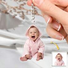 1pc Customized Pet Photo Keychain, Personalized Doll Face Keychain, Pet Portrait Keychain, Dog Keychain, Pet Keychain, Pet Memorial Gift,Durable,Colorful,Cute,Adorable,Funny,Kawaii,Y2K,Stylish,Unisex,Casual,Custom,Personalized,Unique,Customized,Ideal Gifts For Him,Ideal Gifts For Her,Her,Boyfriend,Girlfriend,Family,Friends