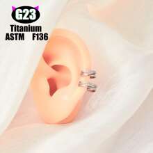 1 pièce Boucle d'oreille/Clou de nez/Anneau de lèvre polyvalente en titane G23 hypoallergénique, style unisexe INS avec micro-incrustation de zirconium, bijou de piercing