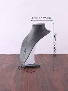 Gray Human Bust Neck Display Prop, Jewelry Necklace Pendant Stand Neck Form