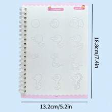 16 页阿拉伯语凹槽字帖，智力开发、学习绘画、练习控笔、训练握笔姿势的笔记本