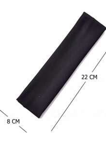 2Pcs Women Casual Solid Sport Yoga Hairbands Polyester - 黑與白 - 查看 4