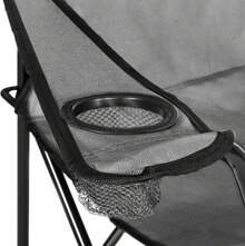 Set de 2 Sillas Plegable para Camping, Pesca, Playa y Actividades al Aire Libre – Silla Resistente con Reposabrazos, Portavasos y Bolsa Lateral de Malla – Estructura de Acero Duradera con Base Antideslizante y Resistente al Desgaste – Tejido Oxford 600D Impermeable y Transpirable – Capacidad de Carga hasta 110 kg – Ligera, Portátil y Fácil de Transportar con Bolsa de Transporte Incluida