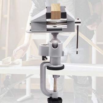 360 Degree Rotating Mini Vise, Swivel Tabletop Vise, Aluminum Alloy Workbench Clamp