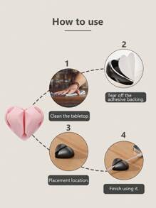 2pcs Heart-Shaped Cable Organizers, Phone Charging Cable Clips, Wire Winders, Self-Adhesive Cable Holders, Suitable For Desk, Bedside Cabinets, Walls, Cars And Office