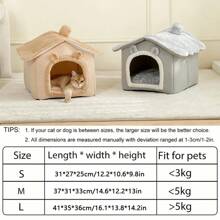Foldable Pet House Removable Washable House Puppy Cave Sofa Pet Bed House Small Dogs And Small And Medium Cats