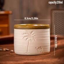 1pc 优质陶瓷杯,田园风格咖啡杯,风格厚陶瓷浓缩咖啡杯,创意陶瓷礼品,沙漠骆驼水杯,节日咖啡杯/茶杯,时尚办公室/家用早餐杯 Back To School Back To School - 彩色 - 查看 15