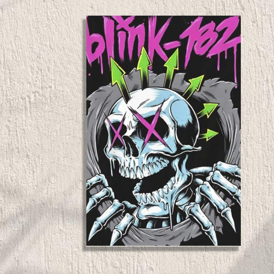 Framed Blink Classic Rock 182  Wall Art Poster Tapestries For Bedroom Wall Hanging Classic Wall Decor Home Decoration Sofa Covers Backdrop Room Birthday Party Decor, Mother's Day New Year Easter Gift,  Home Living Room Office Wall Decor, Perfect Gift And Wall Decoration - Framed - View 1