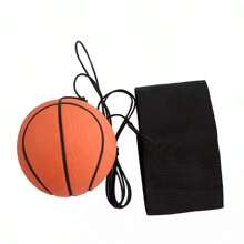 1 Pack Rubber Bounce Ball With Wrist Strap (Soccer/Basketball/Baseball/Tennis) - A Wrist Elastic Ball Strap Rope/Without Rope Fitness Ball Swing Ball Wrist Strength Ball Hand Eye Coordination Exercise Toy Outdoor Sports Toy, Stress Relieving Toys, And Flexible, Indoor Toys, Holiday Gifts, Elderly Fitness Toys, Hand-Eye Coordination Training, Wrist Strengthening, Outdoor Sports & Fitness For People - Multicolor - View 3