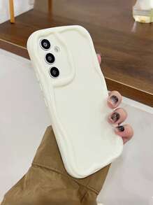 1 pieza Funda de teléfono de TPU de unicolor a prueba de caídas, simple y linda, compatible con la serie Samsung A03, A04, A05, A12, A13, A23, A24, A32, A52, A55, S22, S23, S24, S25, S25 Ultra