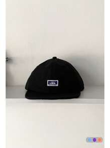 1pc Soft Crown Cartoon Embroidery Flat-Brim Baseball Cap, Cute Versatile Casual Hip-Hop Hat, Suitable For Spring And Summer, Wide Brim To Make Face Look Smaller, Sun Protection