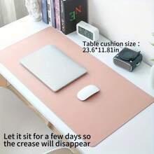1pc Elegant Pink Premium Desk Pad - Faux Leather, Non-Slip, Waterproof & Stain-Resistant - Ideal For Office And Study, Available In Multiple Sizes - View 9