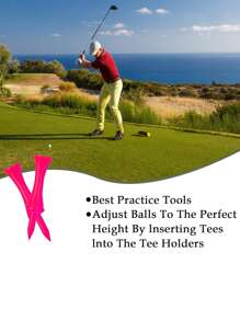 10/20/50 PCSGolf Tees Plastic,Golf Tees 57mm Castle Tees Long Short Durable Portable Professional For Golfer Practice - Multicolor - View 8