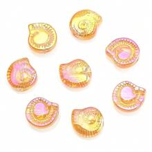 30 stuks 12mm glazen slakkenkralen met middengat, platte geregen kralen, zeeslakkenkralen voor doe-het-zelf sieraden maken, knutselaccessoires, damesarmband, telefoonketting, sleutelhanger, autohanger, aquariumdecoratie
