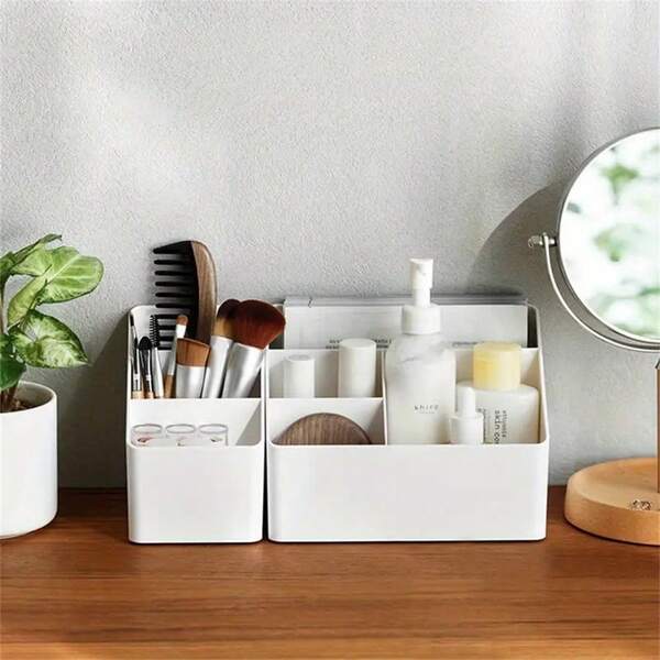 1 Stück Aufbewahrungsbox für den Desktop für Wohnzimmer oder Büro, kann für Unordnung, Fernbedienungen und Kosmetik verwendet werden, leicht aufzuräumen im Studentenwohnheim