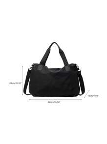 Sac fourre-tout femme minimaliste de couleur unie, style bandoulière