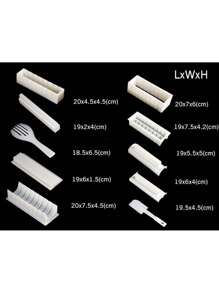 3/10pcs Sushi Making Kit Japanese Rice Ball Cake Roll Mold DIY Home Sushi Making Tool Multifunctional Plastic Kitche Sushi Maker Tool - Black - View 8