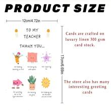 1 张送给老师的可爱感谢卡、送给男士和女士的优秀教师感谢礼物、感谢您帮助我成长的卡片、最佳教师感谢礼物创意包括信封。