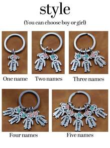 1 pieza Llavero personalizado con piedra natal, llavero personalizado con 1~5 nombres, llavero de acero inoxidable personalizado, oro/plata, regalo de llavero personalizado para hermanos, hermanas, amantes, familias, Día de la Madre, Halloween, Navidad, Colorido, Lindo, Adorable, Divertido, Kawaii, Y2K, Elegante, Unisex, Casual, Personalizado, Único, Personalizado, Regalos ideales para él, Regalos ideales para ella, Ella, Novio, Novia, Familia, Amigos