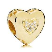 1 Pc Romantic Golden New Round, Love, Eternal, Rabbit, Butterfly, Bee, Flower Beaded For Women DIY Bracelet And Necklace Gift For Mom, Friends, Girls