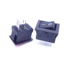 Pre-Wired Rocker Switch, AC 6A/250V 10A/125V SPST, 2 Pin 2 Position, Square Black Toggle Switch With Soldering Leads, KCD1-F, Plug-In Type, Copper Contact, Plug, On-None-Off Action, Hard Wire Supply, 85V-265V Voltage, Industrial Electrical Control Indicator - Multicolor - View 11