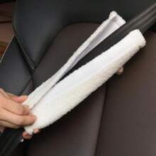 2pcs Black Spirit Pad Car Seat Belt Small Interior Decoration Protection Cartoon Creative Insurance Cover Car Accessories - White - View 7