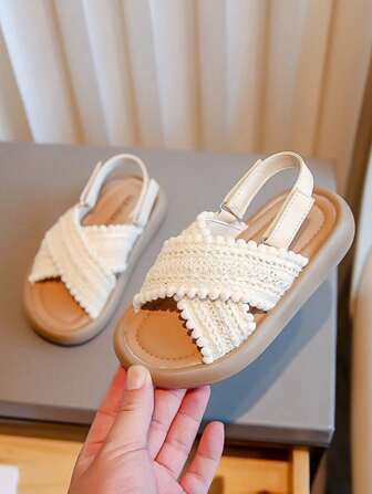 Sandales décontractées pour filles, nouvelles arrivées. Chaussures plates d'été pour petits et grands enfants, chaussures de plage pour filles