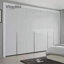 White Decorative Adhesive Wallpaper Roll 5mx45cm Wrapping Refrigerator Furniture