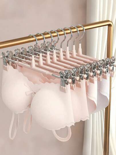 30 PacK Metal Pants Hangers With Adjustable Clips And Swivel Hook, Heavy Duty Non-Slip Skirt Hangers For Closet Storage, Space Saving Clothes Hangers For Socks, Dress, Jacket, Bathroom And Bedroom Accessories