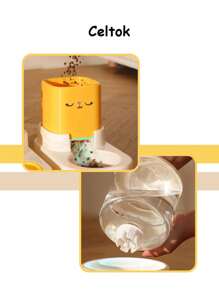 CT2167 1 Conjunto De Dispensador Agua/Comida Para Mascota - Amarillo - Ver 2