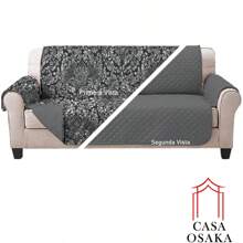Juego de Fundas de Sofá 1-2-3 Plazas, Cubre sillones Acolchada Reversible, Funda para Sofás con Compatibilidad Universal, Protector Decorativo de Sofá Lavable, Apto a Casa con Niños y Mascotas. Ideal para regalar en Primavera - Blanco y Negro - Ver 4