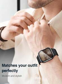 3 IN 1 Tempered Glass Film Hard PC Bumper Case Compatible With Apple Watch Series 11 10 9 8 7 6 5 4, 40mm/41mm/42mm/44mm/45mm/46mm/49mm Compatible With IWatch Ultra-Thin Hard PC Full Protective Face Cover Screen Protector Protector Case Face Cover, For Women Men, Ultra-Thin Guard,Clear/Black/Rose Gold