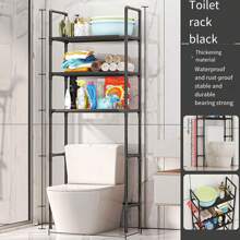 1 件浴室储物架，垂直马桶储物架，节省空间的浴室架，独立式节省空间，带厕纸架，多功能马桶顶部收纳架，适合大多数马桶，易于组装