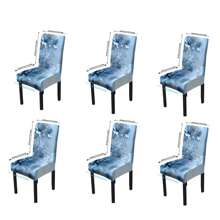 1/4/6PCS Spring And Summer High-End Blue Flower Chair Cover Set, Suitable For Indoor Home Dining Room, Hotel Modern Daily Decoration. Can Be Washed And Reused SUMMER SPRING Decoration For Kitchen Dining Room Home Decoration Indoor Outdoor Party Supply Home Decorations Seasonal Home Decoration Indoor Outdoor Party Supply Table Decoration,Party Decoration,Wedding Decoration,Dining Room Kitchen Decoration,Room Decoration,Home Decoration - Multicolor - View 9