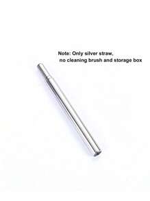 3pcs Stainless Steel Reusable Straws Set With Telescopic Straws, Cleaning Brush And Storage Case, Suitable For Outdoor Camping Christmas Gift,School Supplies