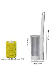 带替换头的一次性马桶刷，浴室清洁全套，壁挂式设计