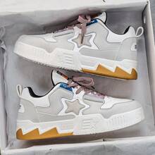 男士时尚运动鞋休闲户外透气增高舒适运动鞋，厚底休闲鞋，可搭配运动裤和牛仔裤百搭 - 灰色 - 查看 7