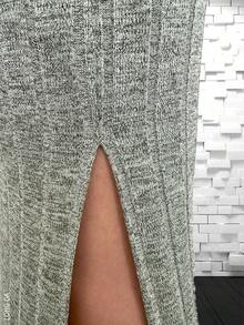 A Casual And Elegant Women's Dress With Short Sleeves, A Semi-Fitted Silhouette, And A Round Neckline. Made Of Polyester And Spandex, It's Soft And Comfortable For Both Summer And Spring. It Features A Slit On Both Legs. Ideal For Special Occasions.