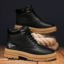 Men's High-Top Boots, Outdoor Boots With Cowboy Style, Height-Increasing, Versatile For Pairing With Jeans & Sportswear, New Collection 2025