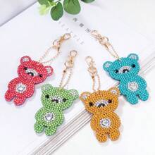 Diamond Painting Keychain Kit, Diamond Art Keychain, Diamond Painting Kit For Children, Bag Keychain Ornament, 5D Double-Sided Dot Diamond Butterfly And Heart Keychain, Suitable For Kids And Adults, DIY Craft