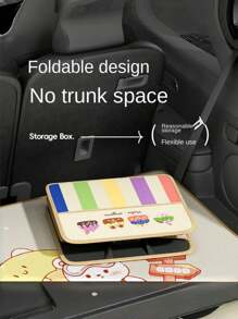 1pc Cute Cartoon Series Foldable Large Capacity Waterproof PU Leather Material Storage Box, Clothes Storage Box Foldable Wardrobe Storage Box Storage Box With Durable Handle, Thick Fabric For Clothes, Blankets, Quilts, Sheets, Pillows And Toys Decoration Autumn Decoration Holiday Decoration Room Decoration Home Decoration Autumn Decoration Bedroom Decoration Organizer Storage Box Travel