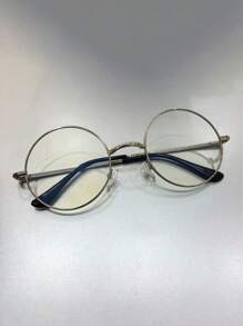 Classic Retro Hip Hop Circular Polarized Glasses, Men's Metal Fashion Glasses Casual Fashion Glasses Accessories, Suitable For Vacation Travel, Driving, Fishing, Beach Party, Music Festival, Costume Play Decorative Props, Ideal For Own Use Or Gift. For Summer Beach Vacation,Outdoor,Travel