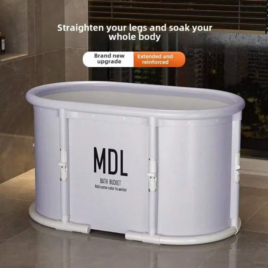 2025 Family Portable Bathtub Foldable Adult Waist Round Tub PVC Thickened Canvas Installation For Easy And Comfortable Home Spa Experience Bathroom Decor Fall Decor Back To School