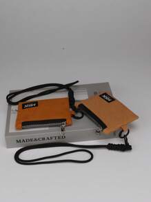 1pc Suede Zipper Pouch Neck Hanging Small Items Storage Bag For Coins Cash Cards Lipstick Keys For Men Wallet Mini Wallet Purse Wallet Wristlet Wallet Coin Wallet For Women Wallet - Multicolor - View 1