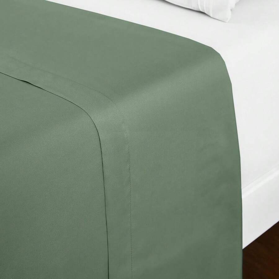 Mellanni King Size Flat Sheet - Iconic Collection Bedding - Hotel Luxury, Extra Soft, Cooling - Wrinkle, Fade, Stain Resistant - 1 Flat Sheet Only (King, White) - 1436 賢者 - 查看 1