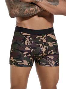 10pieces Pack Cotton Men Boxer Shorts Male Panties Underwear Brand And Underwear For Homme Luxury Set Box Briefs Kit - 軍綠色 - 查看 3