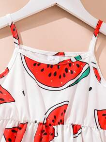 Girls Sleeveless White Dress With Simple Sketch Prints, New Casual Fashion Style Spring/Summer Girls Dress For Young Girl Outdoor Sports & Recreation - White - View 2