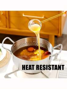 Multicolor High Borosilicate Glass Spoon, Kitchen Accessories, Kitchenware, Heat-Resistant Kitchen Spoon, Milk Coffee Salad Spoon, Long Handle Baking Stirring Spoon, Dessert Stirring Spoon, Hot Oil Spoon, Very Suitable For Milk, Coffee, Tea, Cocktails, Soup, Cold Drinks, Desserts, Etc., Suitable For Bars, Banquets, Parties, Restaurants And Homes, Ideal Gifts. Mother's Day Gift - Multicolor - View 6