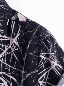 Casual & Business Allover Print Short Sleeve Shirt